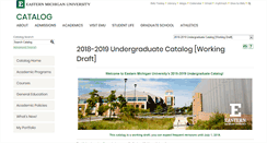 Desktop Screenshot of catalog.emich.edu